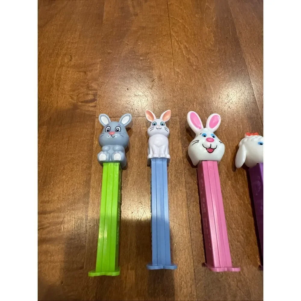 Easter PEZ Dispenser Lot of 6 Bunny Lamb Chick Spring Candy Dispensers Collectio
